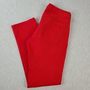 J Crew Matchstick Red Jeans Straight Skinny Women’s 27